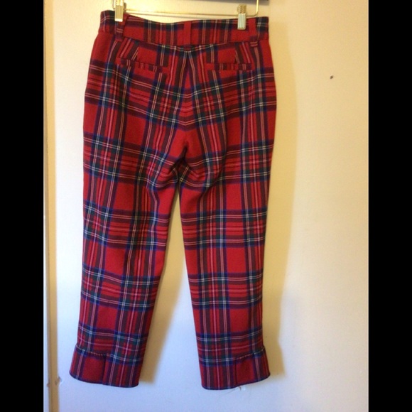 - Vineyard vines plaid pants Sz 0 # PLAID #HOLIDAY #ACADEMIA - Picture 5 of 7